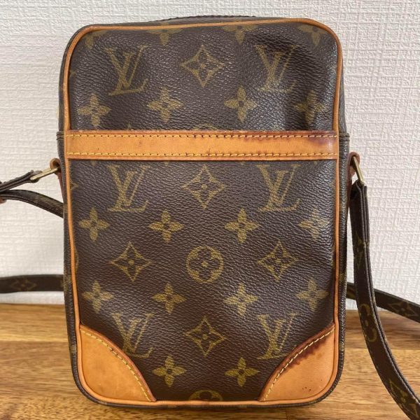 m87026366061 3 Louis Vuitton Danube Monogram Shoulder Bag Brown