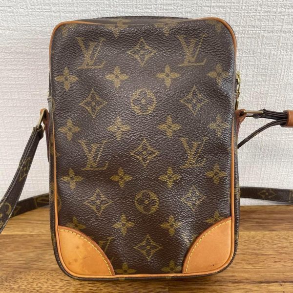 m87026366061 4 Louis Vuitton Danube Monogram Shoulder Bag Brown