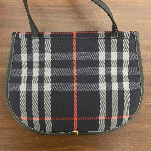 m90705901804 4 Burberry Canvas Nova Check Mini Shoulder Bag Navy