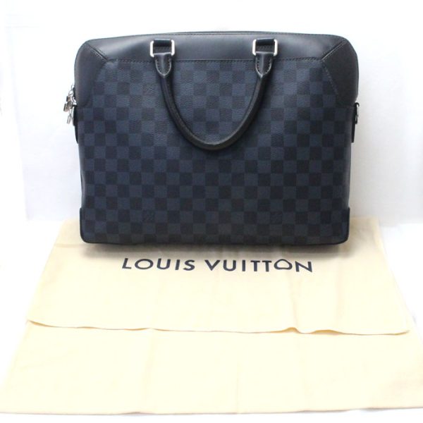 mb23 1105 4 13 LOUIS VUITTON Oliver Briefcase Damier Cobalt Black