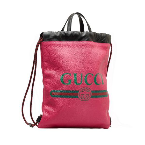 meymy3o8hdtqp71d 2 Gucci Drawstring Backpack Knapsack Backpack Pink Leather