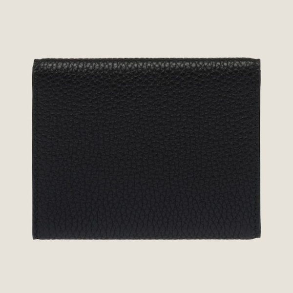 miu 0392 3 MIU MIU Vitello Dyno Leather Fold Wallet Black