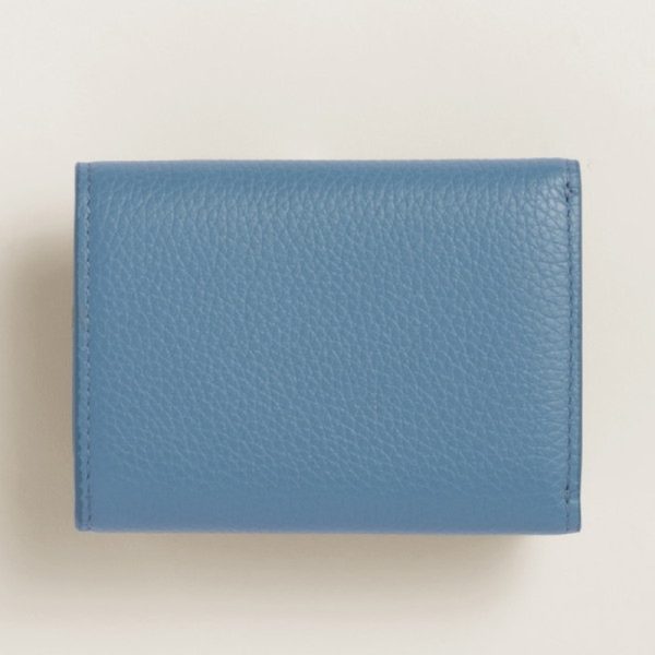 miu 0393 3 MIU MIU Vitello Dyno Leather Wallet Light Blue