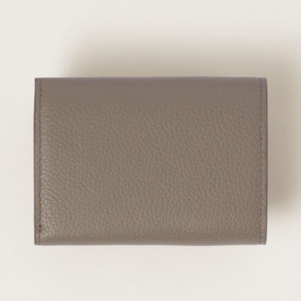 miu 0395 3 MIU MIU Vitello Dyno Leather Wallet Gray