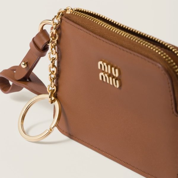 miu 0399 3 MIU MIU Leather Accessories Cognac