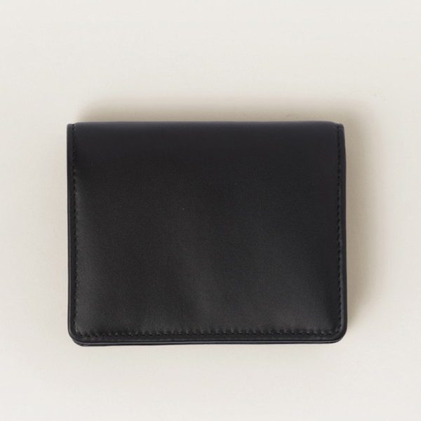 miu 0413 3 MIU MIU Soft Padded Leather Fold Wallet Black