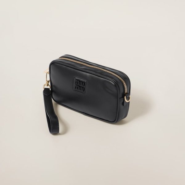 miu 0441 2 MIU MIU Leather Pouch Black