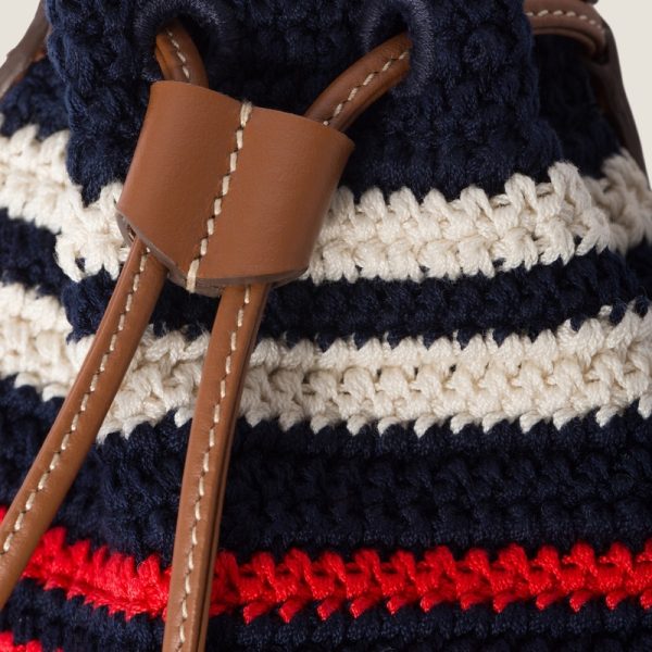 miu 0452 3 Miu Miu Crochet Mini Bag Blue Red White