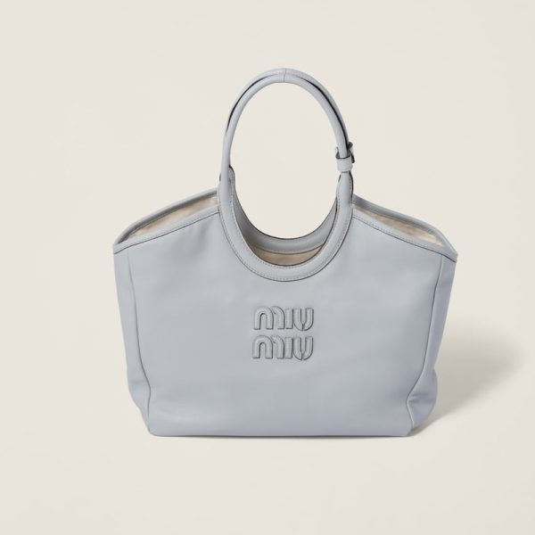 miu 0523 1 Miu Miu Ivy Leather Bag Cornflower Blue