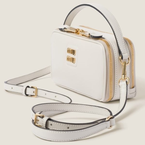 miu 0551 2 MIU MIU Leather Shoulder Bag Off White