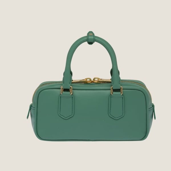 miu 0594 3 Miu Miu Arcadi Leather Bag Salvia Green