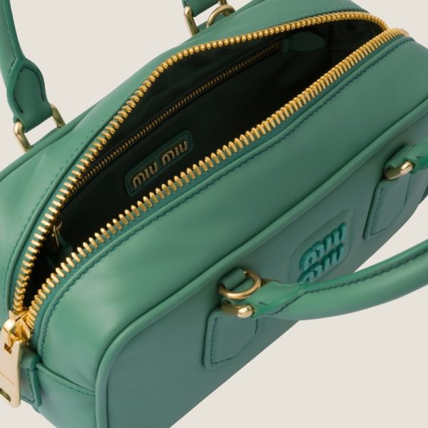 miu 0594 4 Miu Miu Arcadi Leather Bag Salvia Green