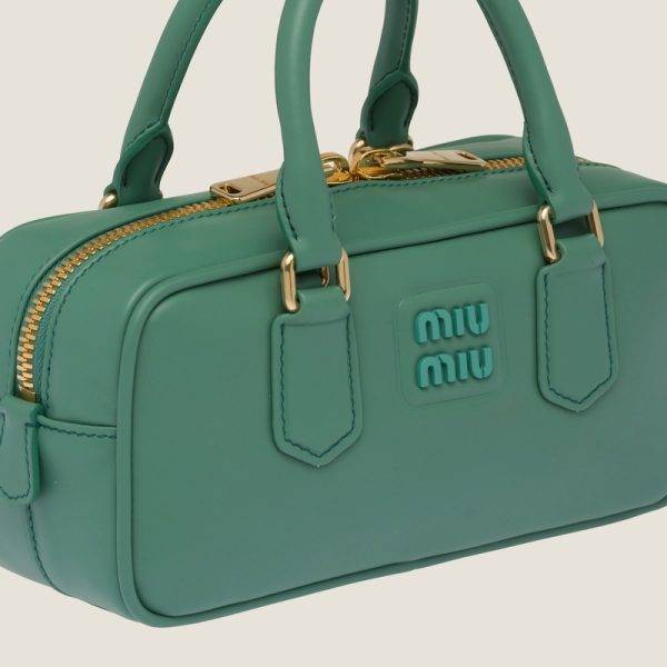 miu 0594 5 Miu Miu Arcadi Leather Bag Salvia Green