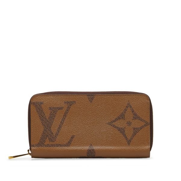 mxl5dzhevqjqnsrj 1 Louis Vuitton Monogram Giant Reverse Zippy Wallet Long Wallet Brown