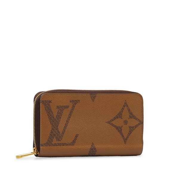 mxl5dzhevqjqnsrj 2 Louis Vuitton Monogram Giant Reverse Zippy Wallet Long Wallet Brown