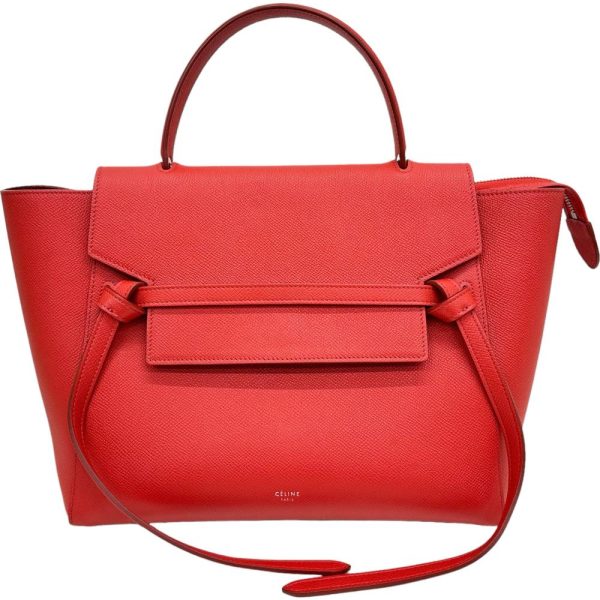 n24041004337 1 Celine Belt Mini Leather Handbag Red