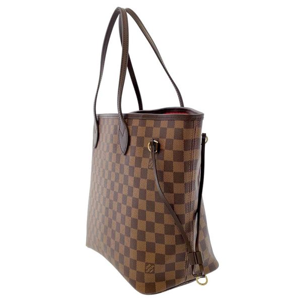 n41358 02 Louis Vuitton Neverfull MM Tote Bag Damier Ebene with Pouch