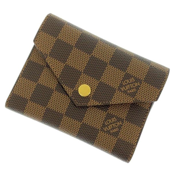 n41659 01 Louis Vuitton Portefeuille Victorine Trifold Wallet Damier Ebene