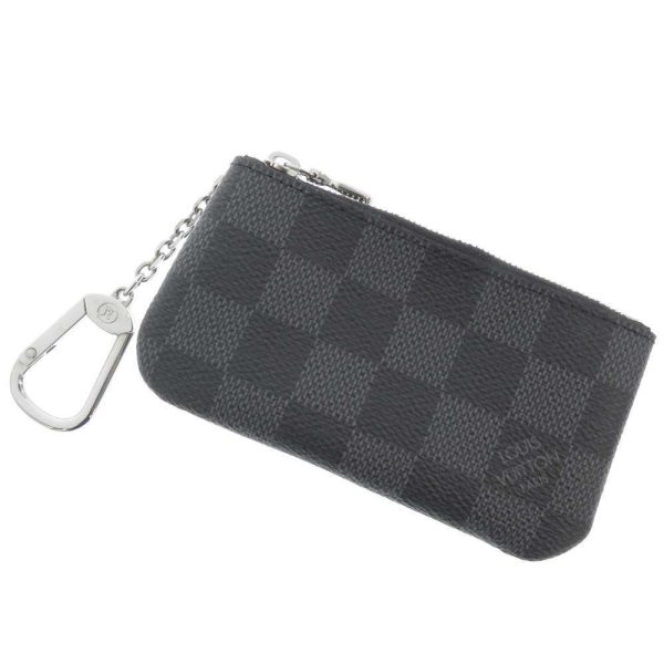 n60155 01 Louis Vuitton Pochette Clé Coin Case Damier Graphite Black