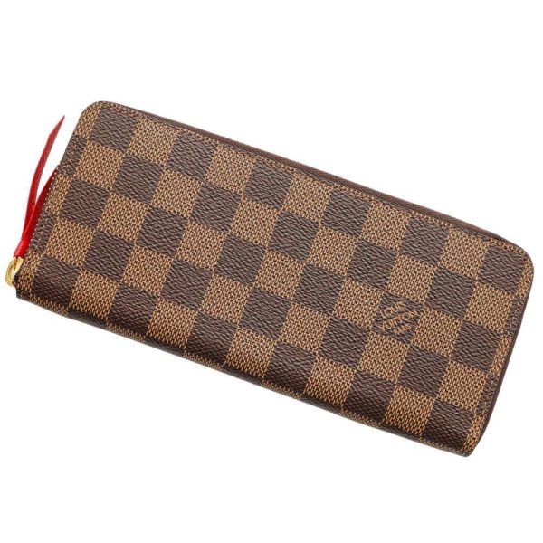 n60534 01 Louis Vuitton Portefeuille Clemence Long Wallet Damier Ebene