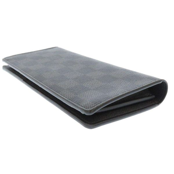 n62665 02 Louis Vuitton Portefeuille Braza Long Wallet Damier Graphite Black