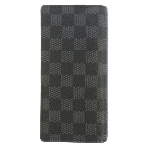 n62665 03 Louis Vuitton Portefeuille Braza Long Wallet Damier Graphite Black