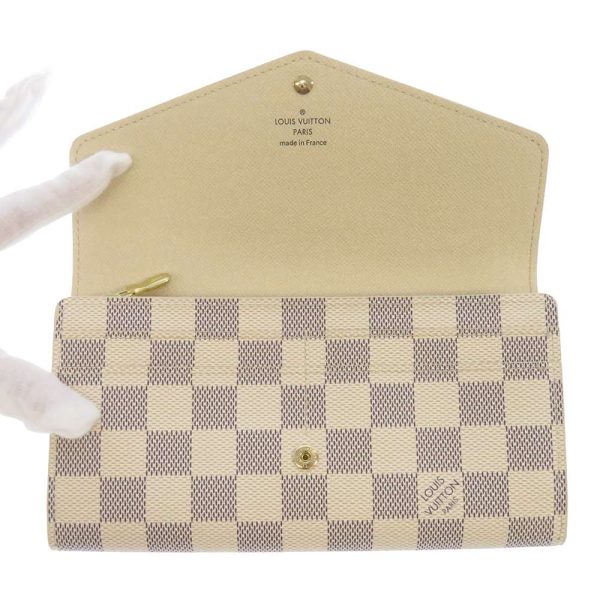 n63208 04 Louis Vuitton Portefeuille Sala Long Wallet Damier Azur