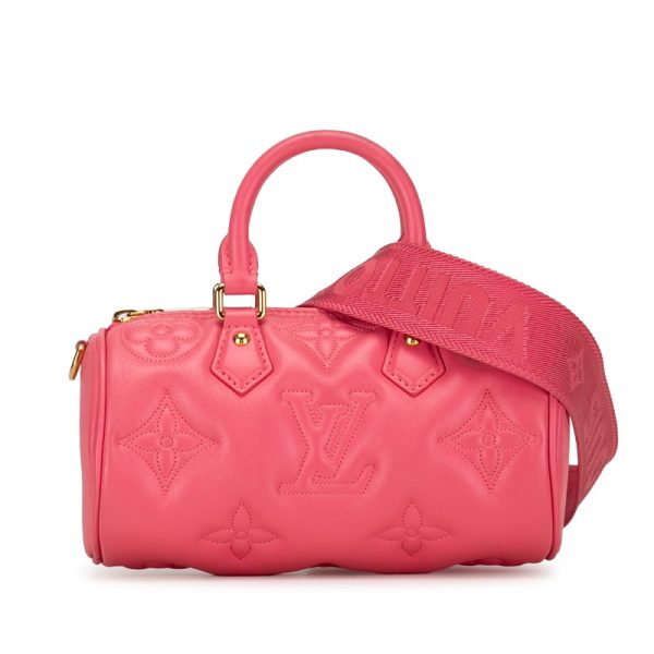 nb1vq7r79pmeyt0k 1 Louis Vuitton Papillon BB Chain Shoulder Bag 2WAY Pink Calf Leather