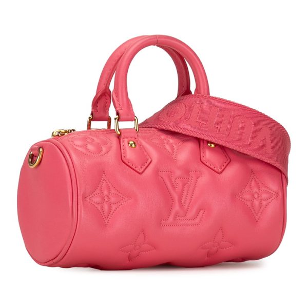 nb1vq7r79pmeyt0k 2 Louis Vuitton Papillon BB Chain Shoulder Bag 2WAY Pink Calf Leather