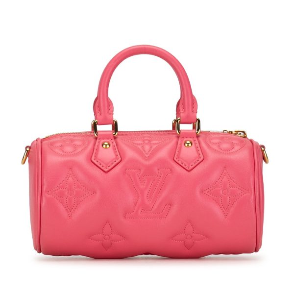 nb1vq7r79pmeyt0k 3 Louis Vuitton Papillon BB Chain Shoulder Bag 2WAY Pink Calf Leather