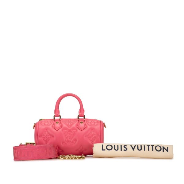 nb1vq7r79pmeyt0k 9 Louis Vuitton Papillon BB Chain Shoulder Bag 2WAY Pink Calf Leather