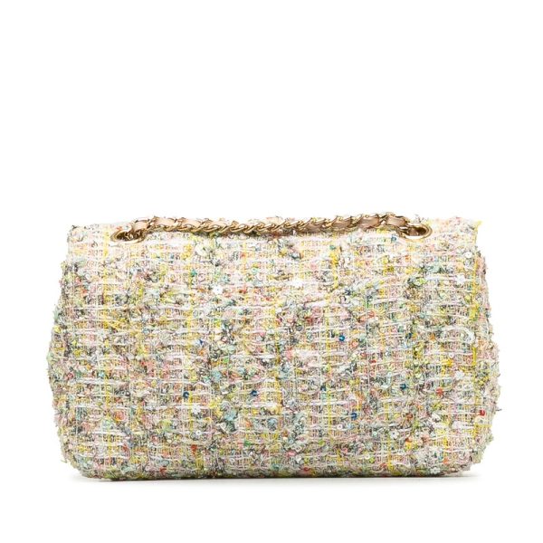 nyp8sudgbhqfetgz 3 CHANEL Cocomark 255 Insect Decoration Chain Shoulder Bag Multicolor Tweed Sequins