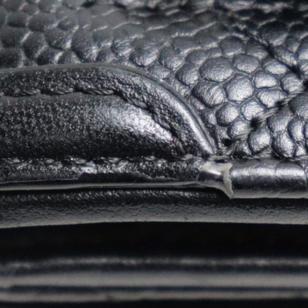 o23 0927 6 935 CHANEL Matelasse CC Filigree Trifold Wallet Black