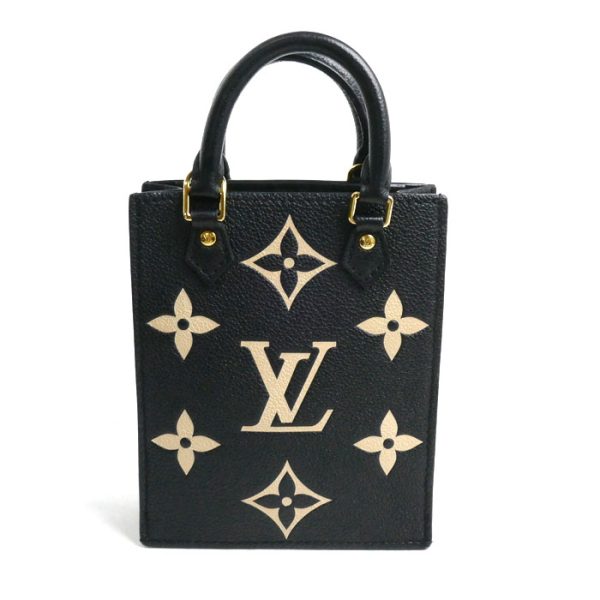 o24 0527 17 2 LOUIS VUITTON Petite Sac Plat Shoulder Bag Empreinte Black Beige