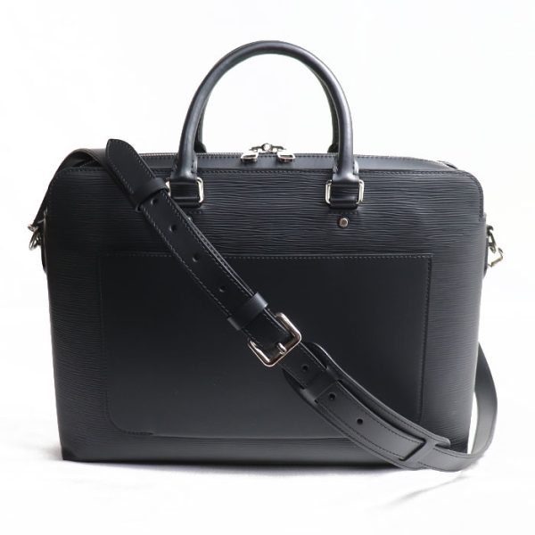 o24 0527 20 528 LOUIS VUITTON Brooks Briefcase Epi Black