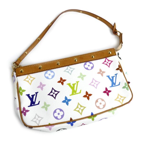 o24 0527 24 1 LOUIS VUITTON Pochette Accessoire Pouch Multicolor White