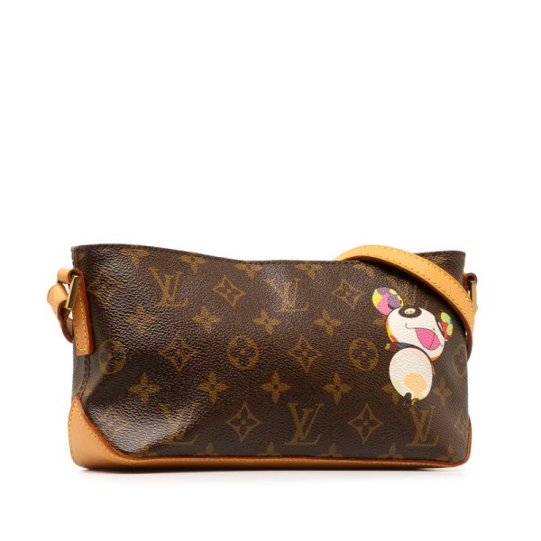 o6mxll32rxu5wxx5 2 Louis Vuitton Trotter Panda Takashi Murakami Shoulder Bag Brown