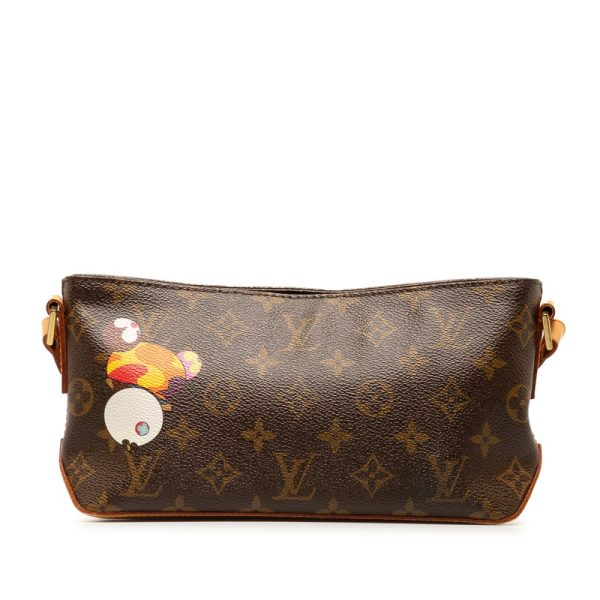 o6mxll32rxu5wxx5 3 Louis Vuitton Trotter Panda Takashi Murakami Shoulder Bag Brown