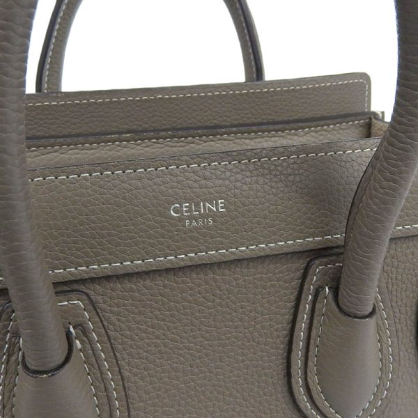 ob1578 7 Celine Luggage Leather Handbag Greige