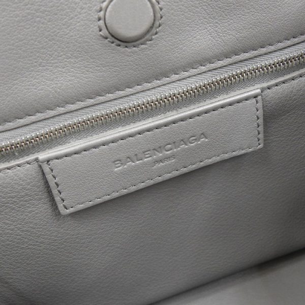 ob1591 7 Balenciaga Paper Mini Leather Handbag Gray