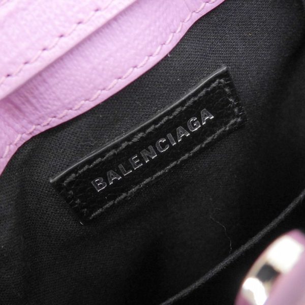 ob1762 7 Balenciaga Shopping Phone Holder Leather Shoulder Bag Purple