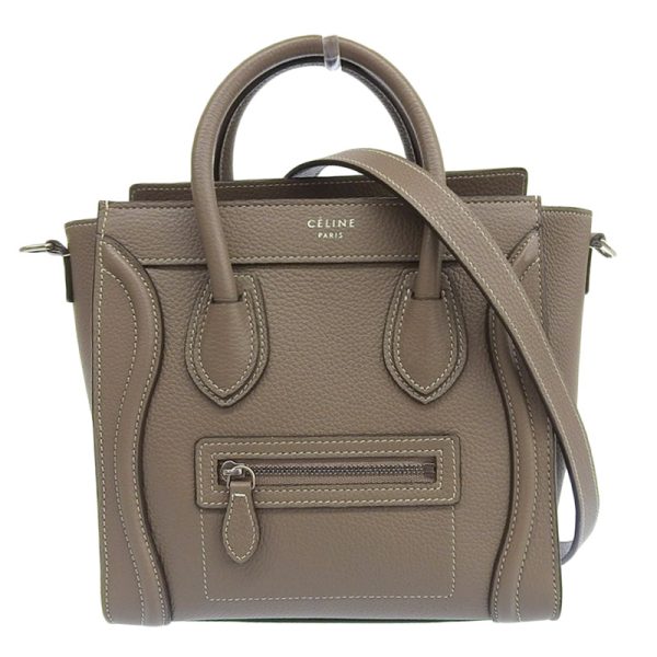 ob1869 1 Celine Luggage Nano Shopper Leather Bag