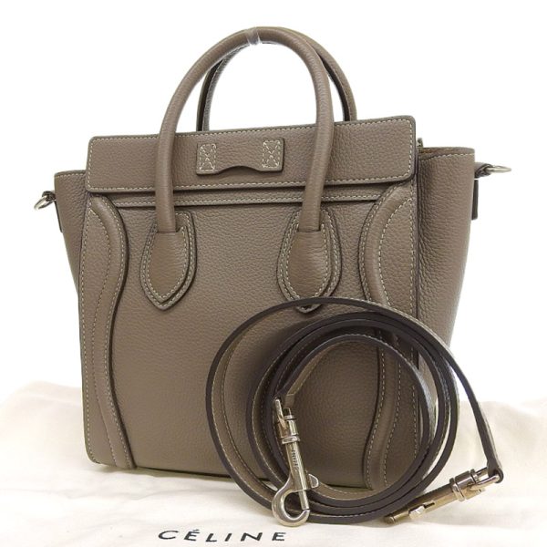 ob1869 2 Celine Luggage Nano Shopper Leather Bag