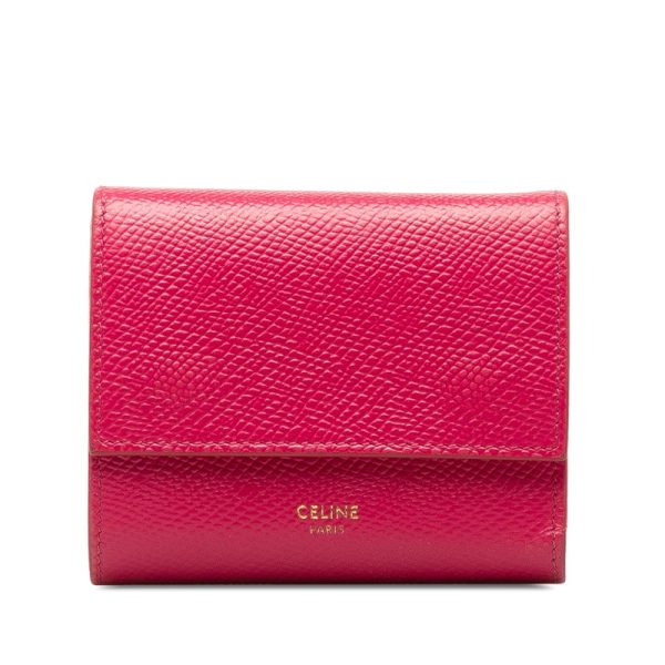 odonhz6lghlo5kyj 1 Celine Small Trifold Wallet Trifold Wallet Pink Leather