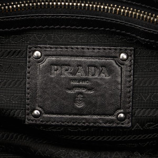 ok0ev1m11q3j8ouy 6 Prada Frill Handbag Black Nylon