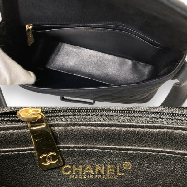 on1816 9 Chanel Matelasse Quilted Shoulder Bag Suede Black