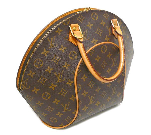 on4977 2 Louis Vuitton Monogram Ellipse MM Handbag Canvas Brown