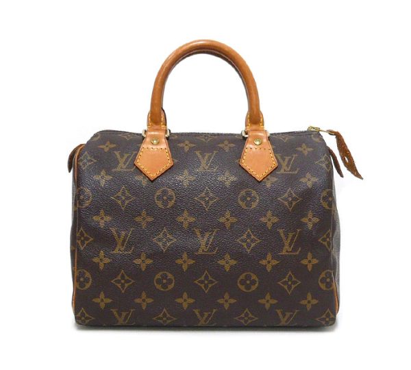 on5740 1 Louis Vuitton Monogram Speedy 25 Handbag Canvas Brown