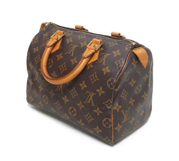 on5740 2 Louis Vuitton Monogram Speedy 25 Handbag Canvas Brown