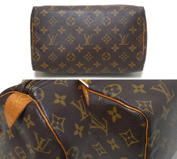 on5740 3 Louis Vuitton Monogram Speedy 25 Handbag Canvas Brown